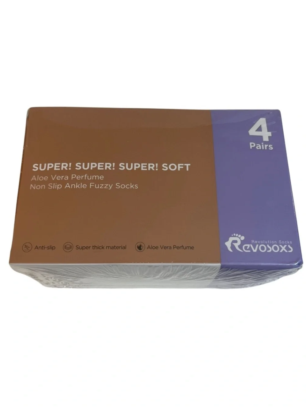 Revosoxs Super Soft Aloe Vera Perfume Non Slip Ankle Fuzzy Socks 4 Pair NWT